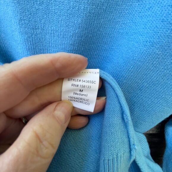 Staccato size M blue casual straight hem preppy timeless closet staple sweater - Picture 5 of 6